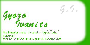 gyozo ivanits business card